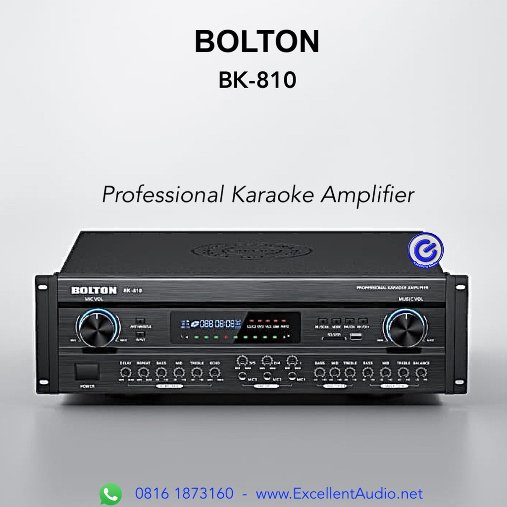 Bolton BK810 professional karaoke amplifier 5 mic input