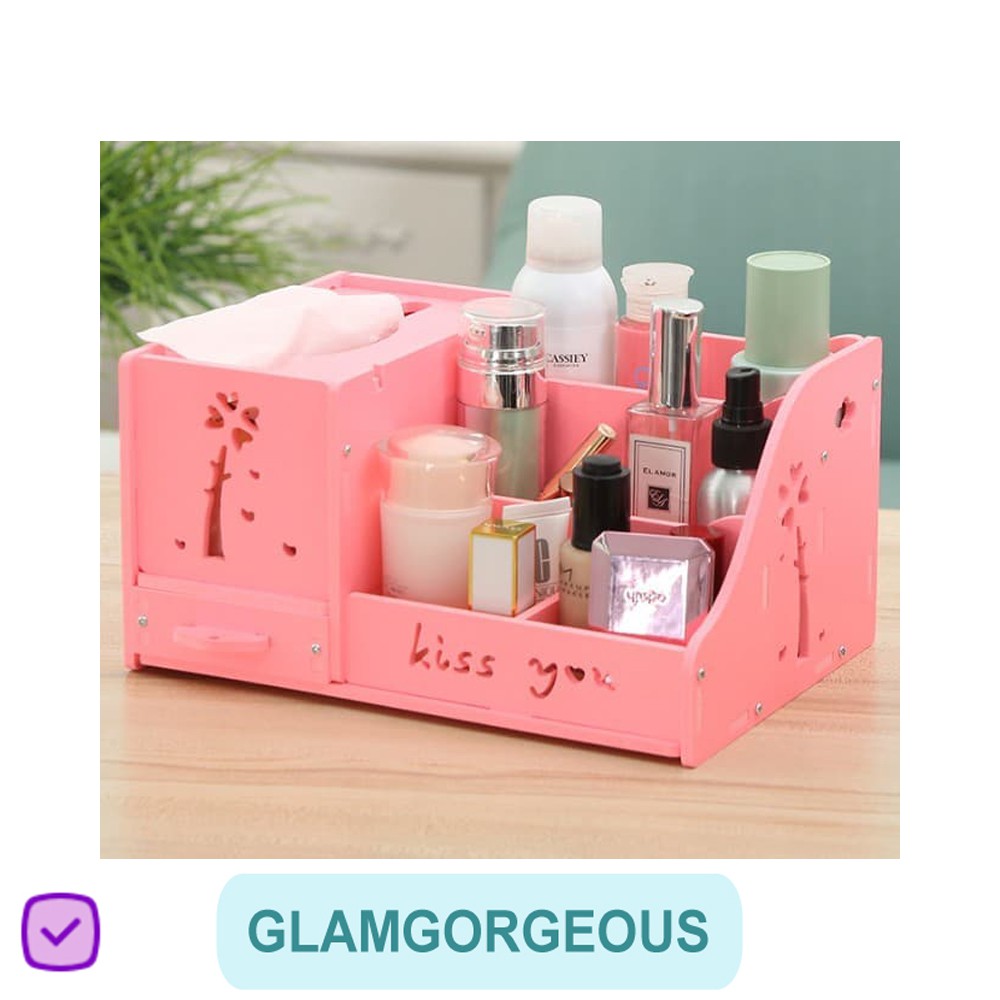Rak Kosmetik Kayu WPC Kotak Tempat Makeup DS011 Tahan Air Rak Kosmetik Kayu WPC Kotak Tempat Makeup DS011 Tahan Air
