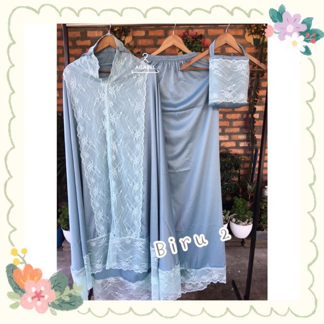 Mukena satin silk mahar renda premium