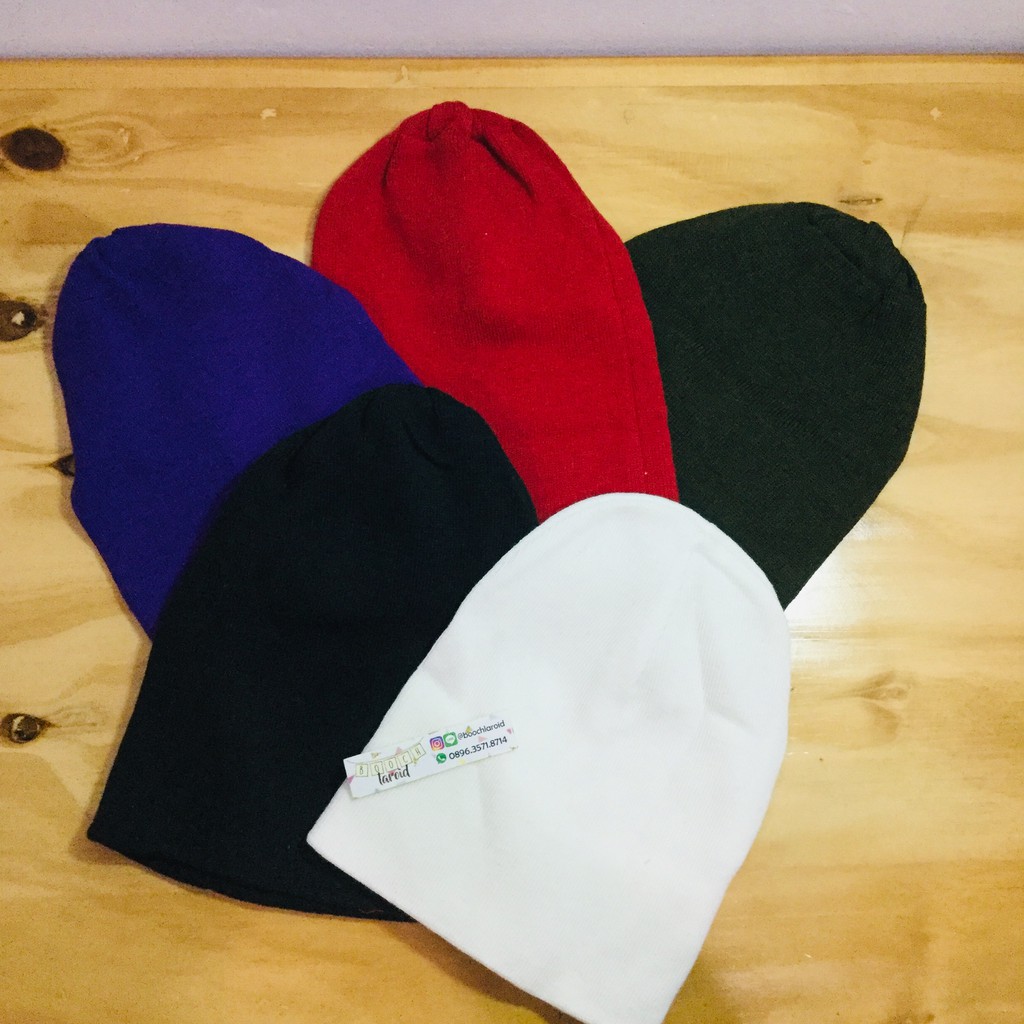 Topi Beanie Polos Topi Kain OOTD Fashion Pria Wanita