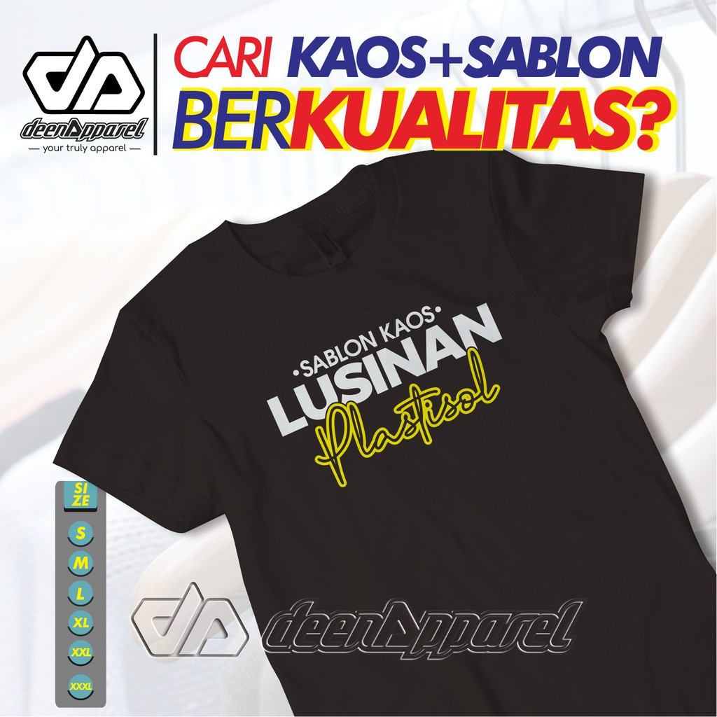 KAOS PLUS SABLON PLASTISOL MEJA THAILAND