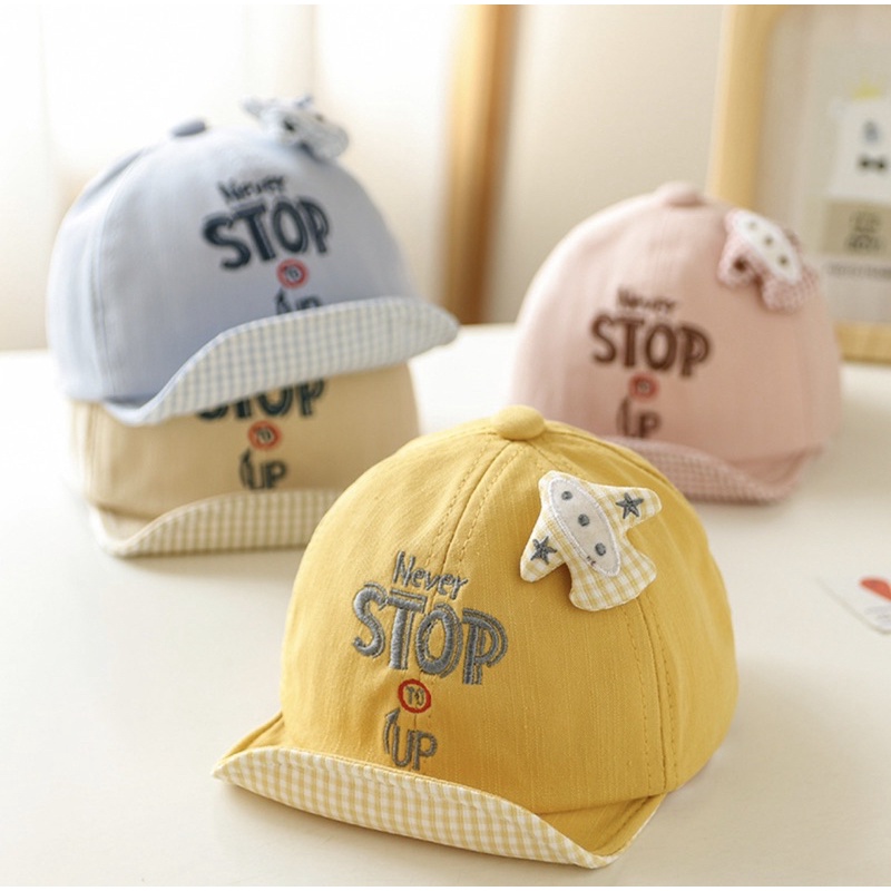 Topi Anak Bayi Cowok Laki Laki Model Never Stop Flying / Baby Baseball Hat Cap