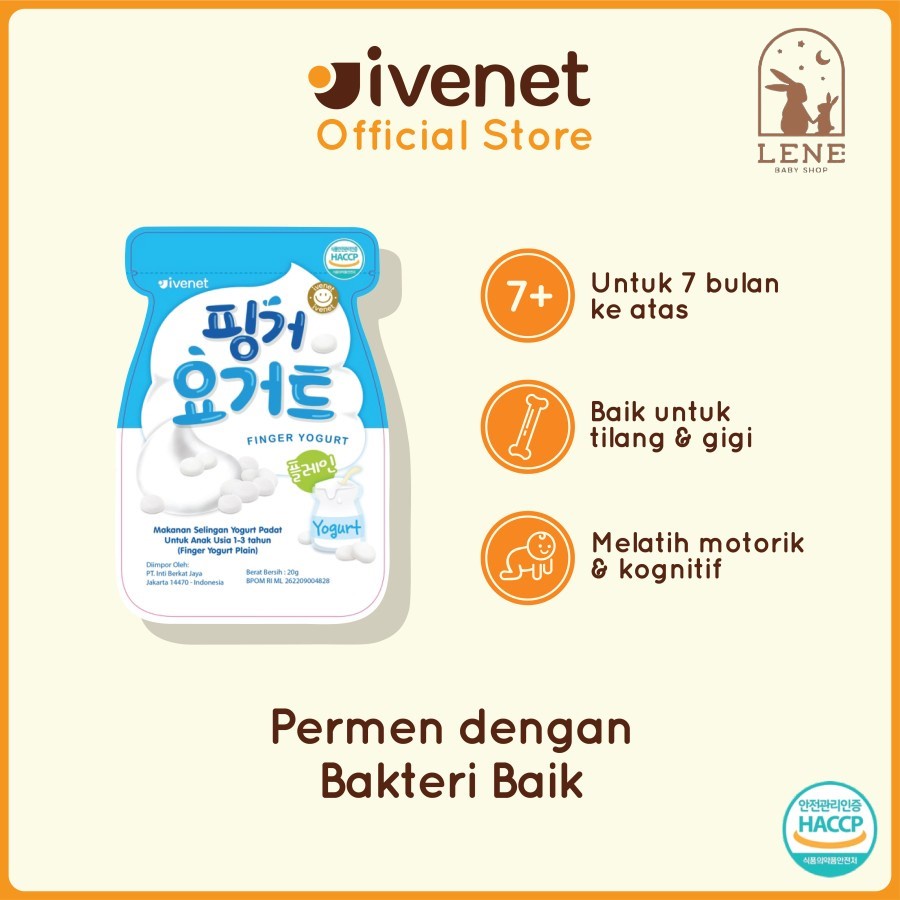 Ivenet Finger Yogurt - Snack Jajanan Cemilan Permen Bayi dan Anak