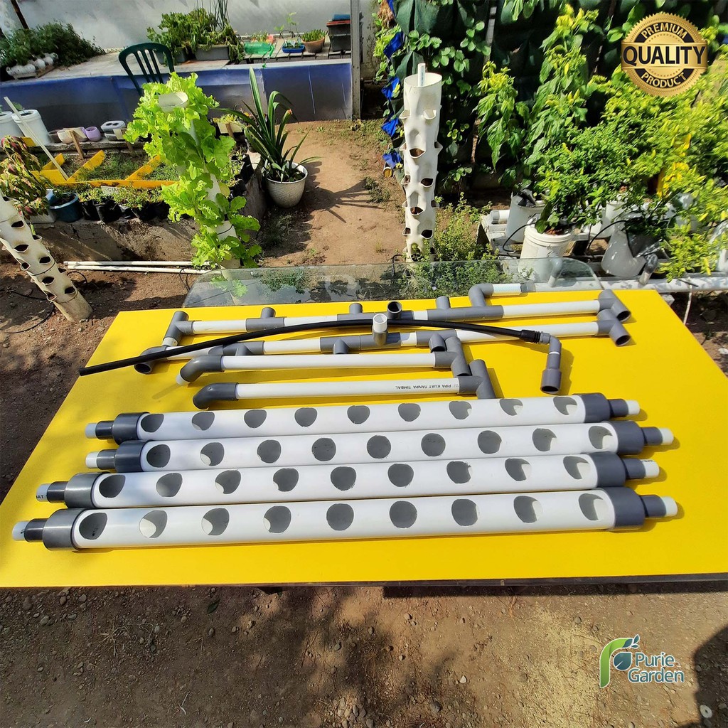 Paket Instalasi Modul Hidroponik Premium Food Grade DFT 36 Lubang Purie Garden PG KDR