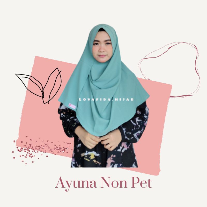 Jilbab Instan AYUNA NON PET  Hijab Instan  Pashmina Instan 2 Lubang  Kerudung instan terbaru kekinia