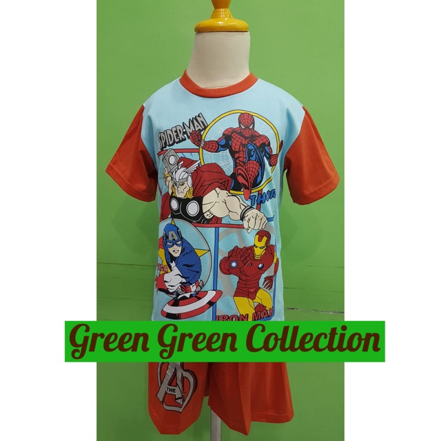 Piyama kaos anak premium Avengers New