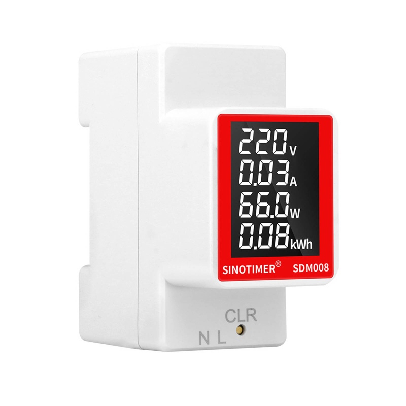 Btsg Din Rail Meteran Multifungsi AC50~300V Pressure Gauge Digital Untuk Bermain Tahan Lama