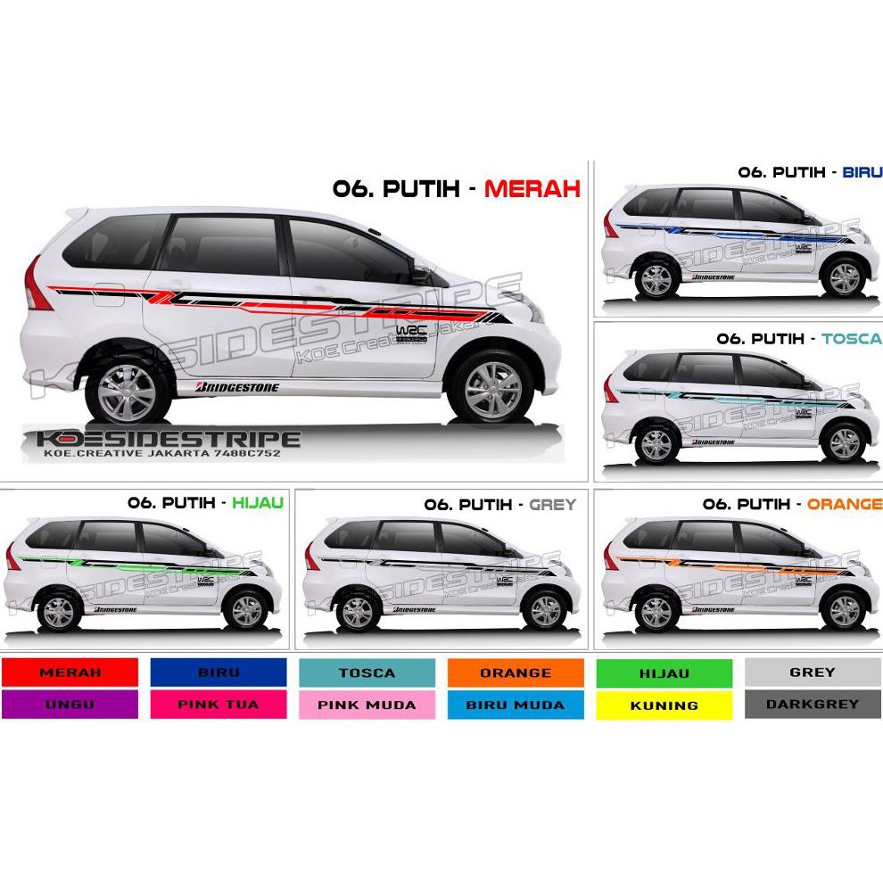 WPM AVANZA XENIA 7 CUTTING STICKER STIKER MOBIL