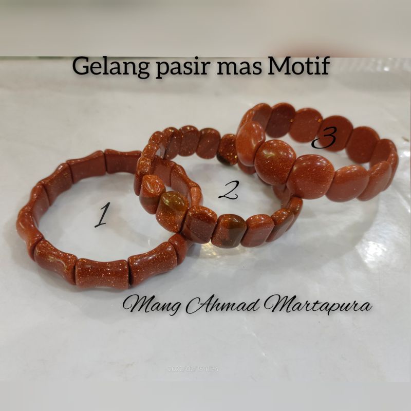 Gelang Batu Pasir Emas Semua Motif Kwalitas Terbaik Batu Pasir Mas Coklat