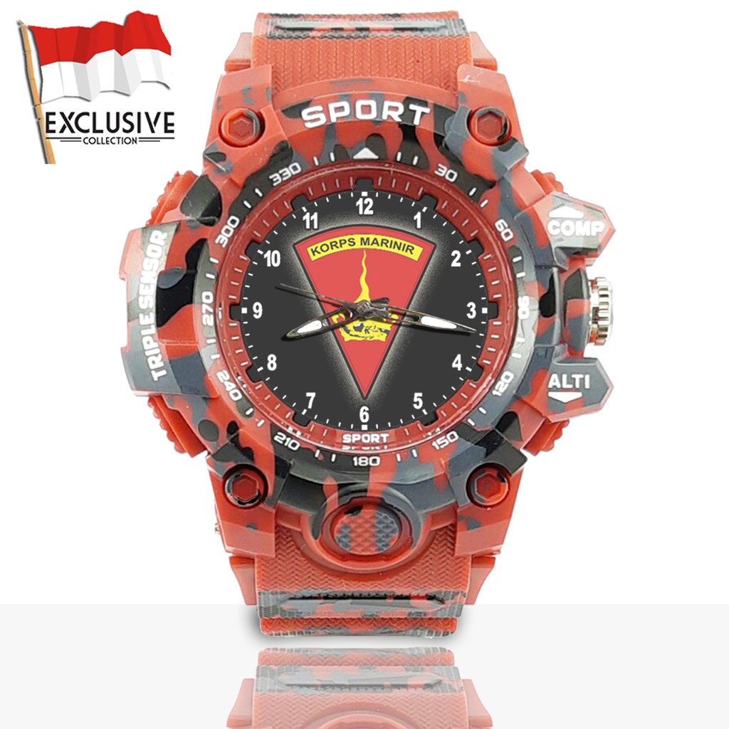 (Exclusive) Jam Tangan MARINIR - TNI Loreng Army | Motif 2