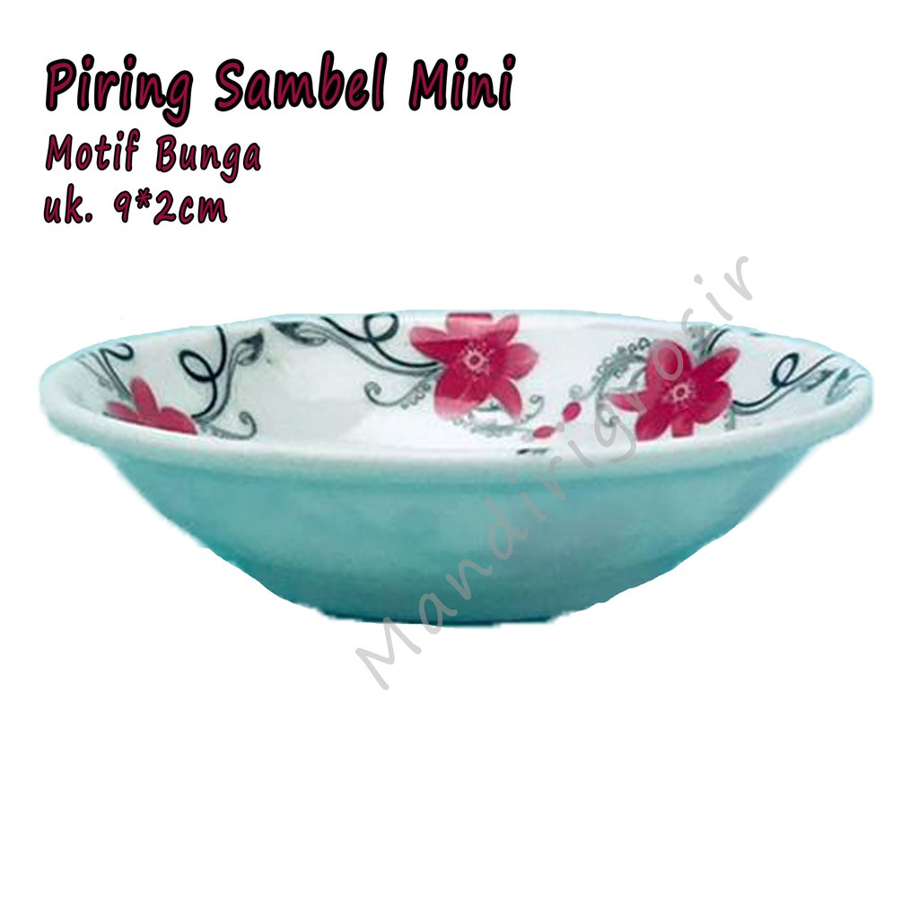 Piring * Mini * Motif Bunga * Melamin * Ware