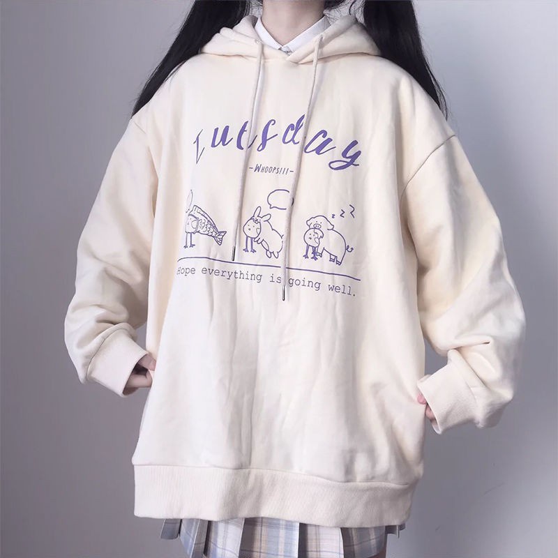 HOODIE JUMPER WANITA TUESDAY HOPE - ATASAN HALUS TEBAL TERLARIS