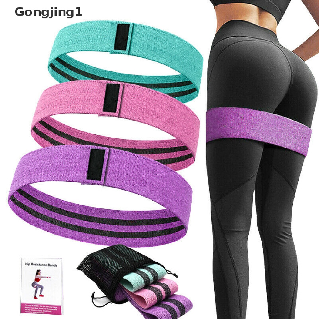 Gongjing1 Strap Resistance Band Elastis Alat Latihan Pantat / Pinggul Wanita Untuk Yoga