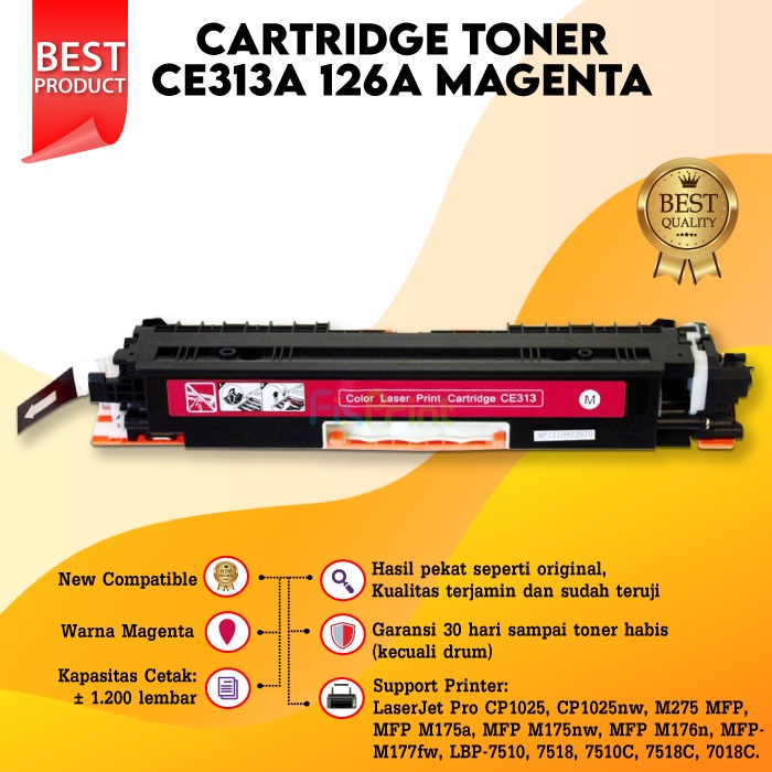 Compatible Toner Cartridge CE312A 126A Laserjet Pro CP1025 cp1025nw M175a M175nw LBP7018C