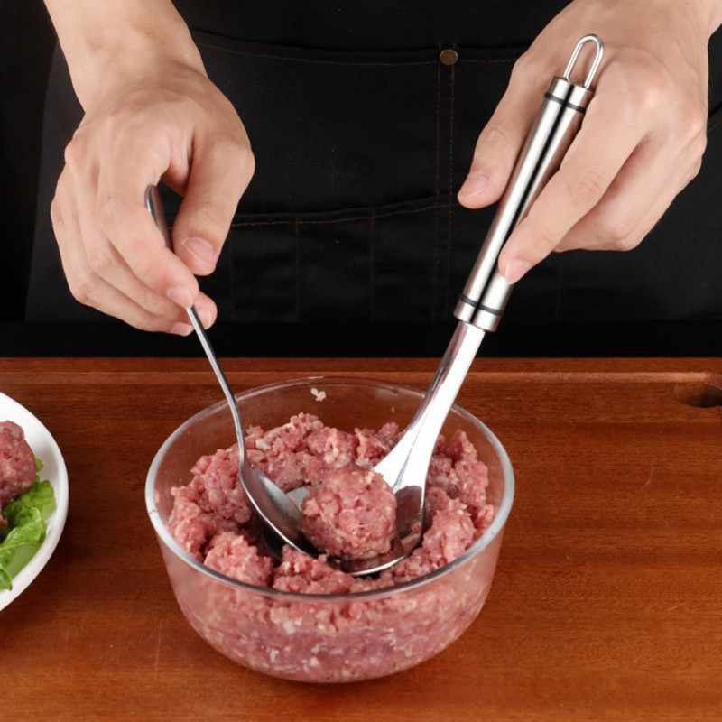 SENDOK CETAKAN BAKSO MEATBALL STAINLESS ANTI LENGKET