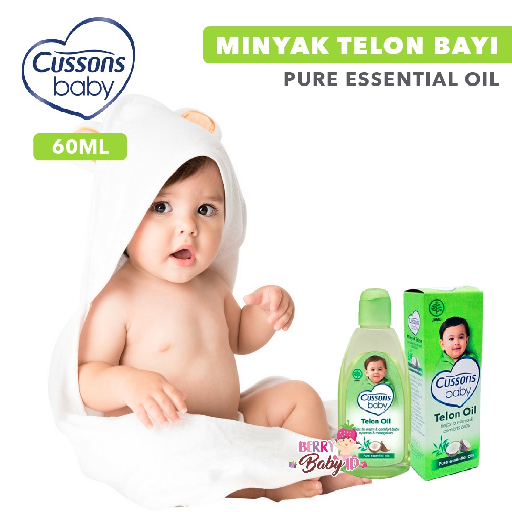 Cussons Baby Telon Oil Minyak Telon Bayi Pure Essential Oils 60 Ml Berry Mart