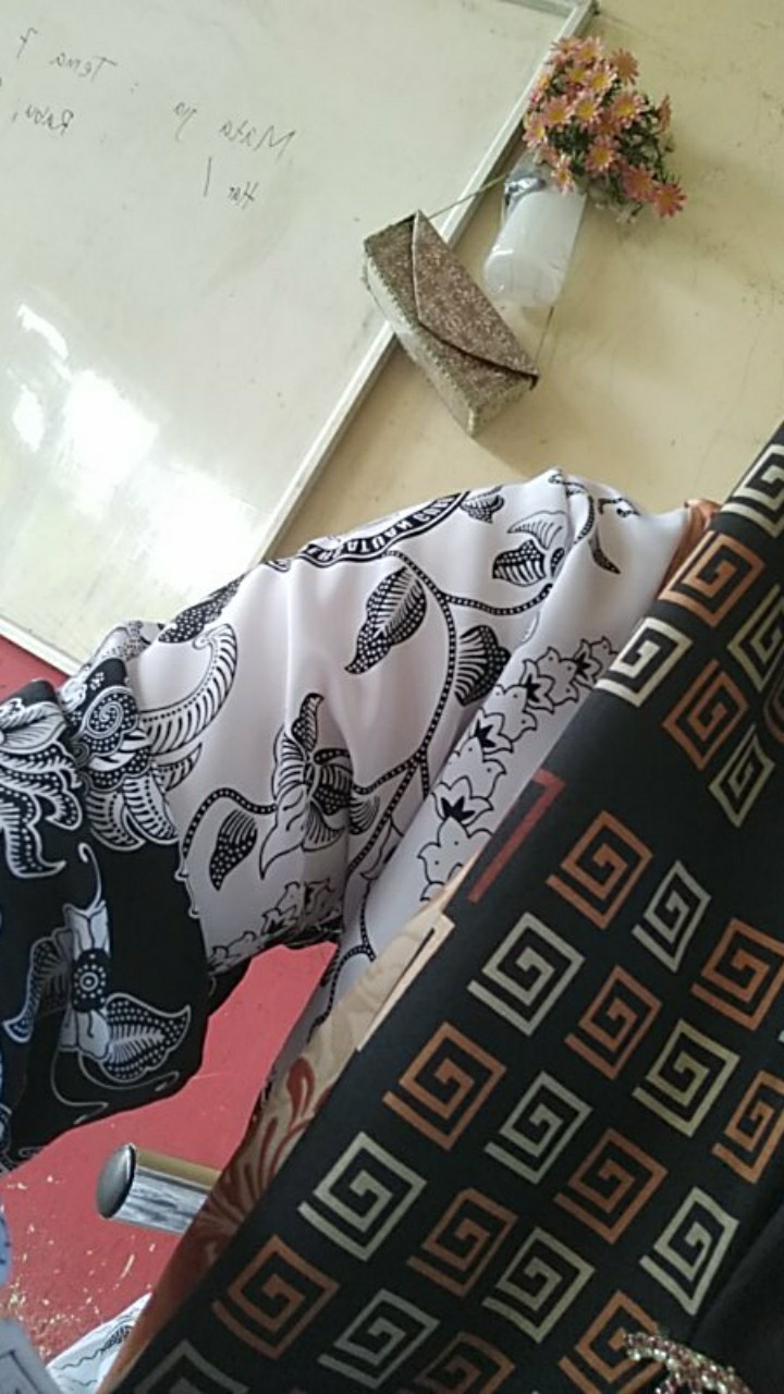 Gamis Pgri Seragam Guru Pns Pdh Asn Kerja Batik Hitam Baju Formal