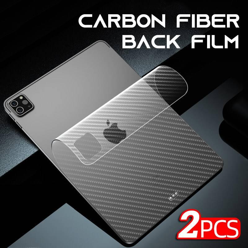 2Pcs Carbon Fiber Back Film Apple iPad Pro 12.9 11 2021 2020 2018 Protective Film for iPad Air 4 3 2 1 iPad 9 8 7 6 5 iPad 10.2 Mini 6 5 4 3 2 1 8.4 7.9 Screen Protector