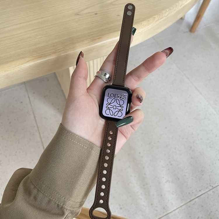 APPLE WATCH Leather Strap iWatch 7 6 SE 5 4 3 Leather Band 41 45 44 42 40 38mm