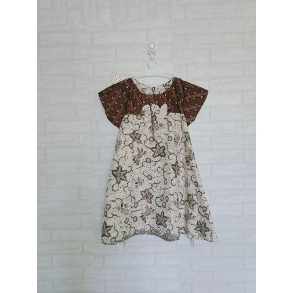 Dress batik anak size XL usia 8-9th