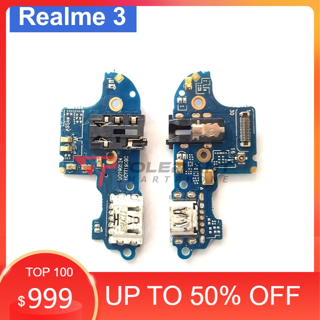 PAPAN PCB REALME 3 RMX1825 RMX1821 CHARGER PORT USB CHARGING PLUG IN CONNECTOR FULLSET MIC CON H/F