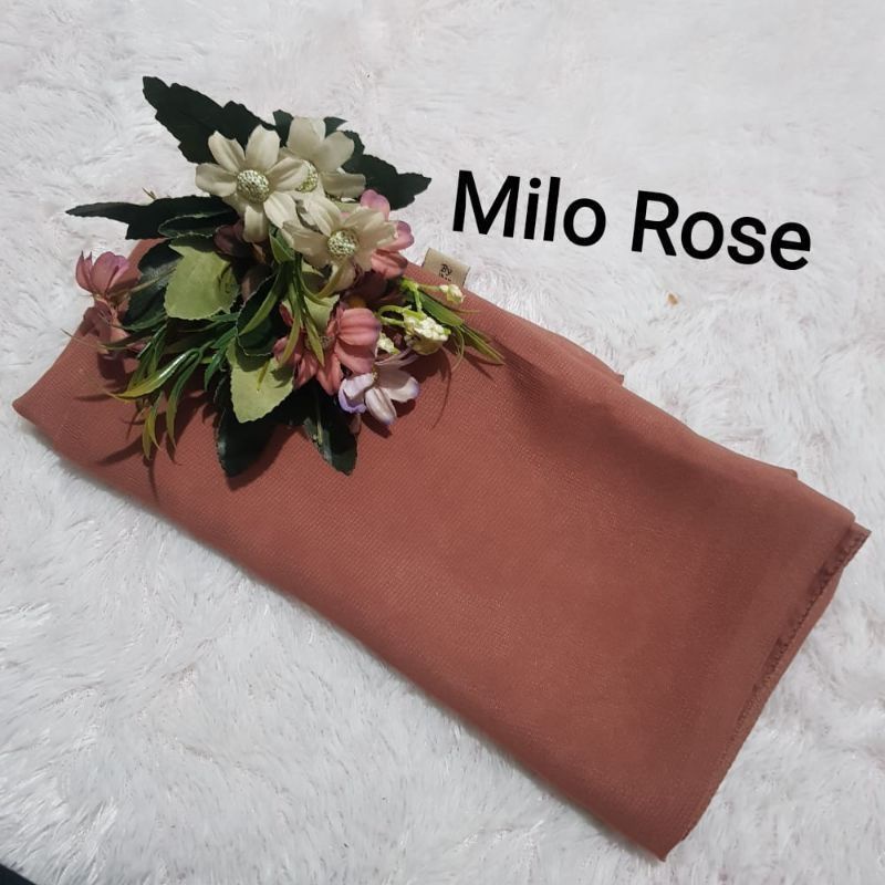 hijab BELLA SQUARE Pollycotton premium-MILO ROSE