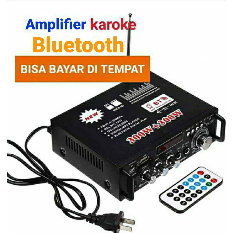 Amplifier Bluetooth 600W,Karaoke,MP3, FM Radio