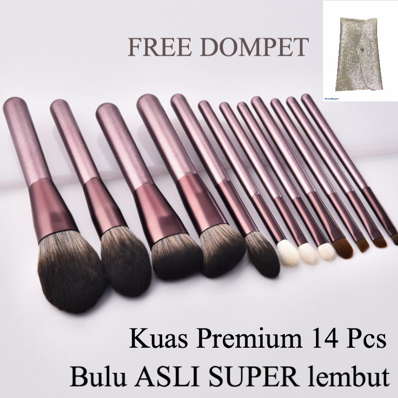 KUAS SET MUKA /KUAS WAJAH SET ELEGANT KWALITAS IMPORT PREMIUM/KUAS MAKEUP/KUAS ISI 7PCS/ 14PCS.