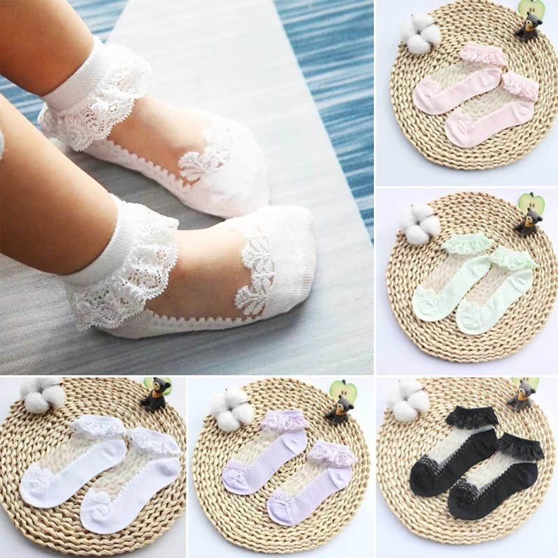 kaos kaki anak perempuan kaos kaki cewe cute kaos kaki renda transparan kids socks