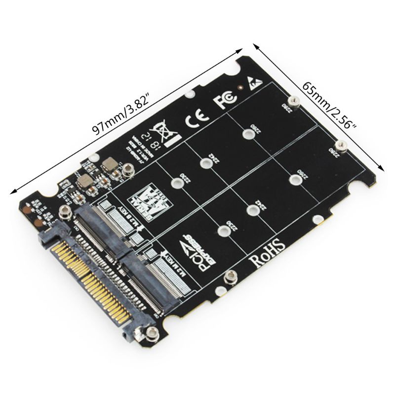 Btsg Untuk M.2 Ssd To U.2 Adapter 2In1 Untuk M.2 Nvme Dan Sata-Bus Ngff Ssd Ke Pci-E U.2