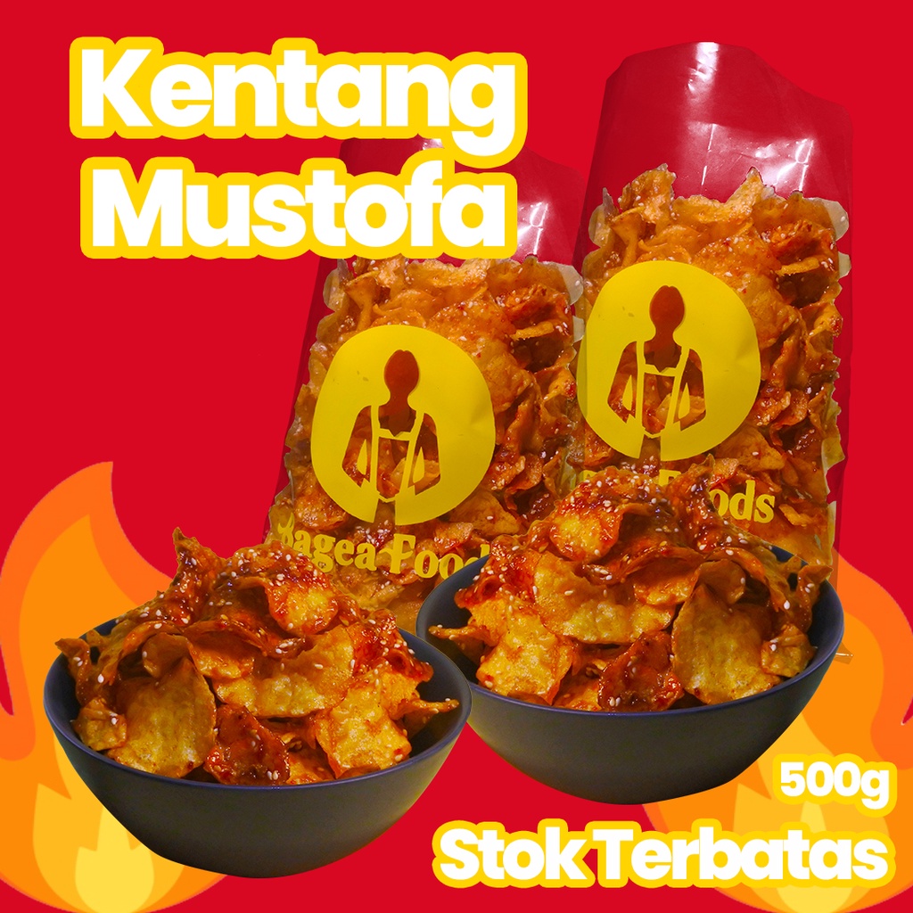 

Bagea Foods Kentang Mustofa Kering Kentang pedas 500gr cemilan dan lauk praktis