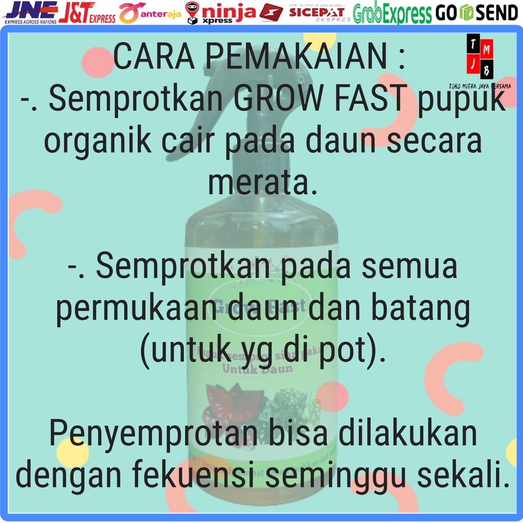 PUPUK CAIR DAUN GROW FAST AGLONEMA SIAP PAKAI 500ML ORIGINAL