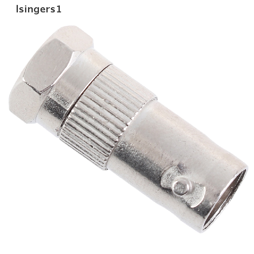 (lsingers1) 1pc Adapter Konektor Kabel Coaxial BNC Female Ke Tipe F Male RF Bahan Metal