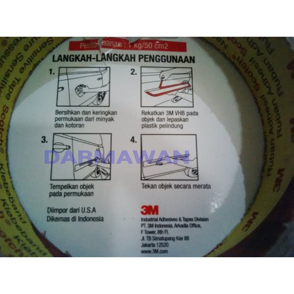 

Baru - Double Tape/Perekat 3M VHB Tape 24mm x 4.5m original