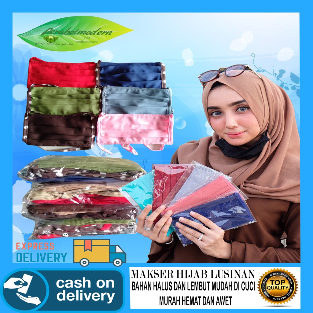 [COD] MASKER KAIN LUSINAN ISI 12PCS OXFORD GRADE A PREMIUM QUALITY WARNA RANDOM