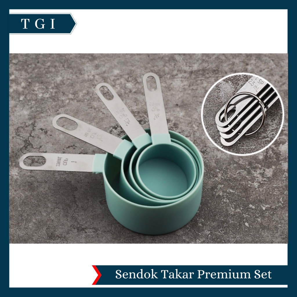 TGI - SET SENDOK TAKAR UKUR BUMBU DAPUR CUP MEASURING SPOON | SENDOK TAKAR BUMBU / OBAT SET