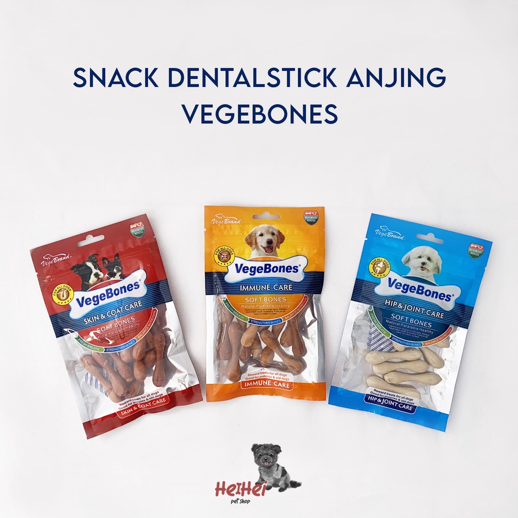 VegeBones Snack Anjing - VegeBones Small Bone 60gr / Puppy DogTreats / Snack Dental Anjing