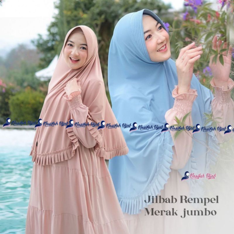 Jilbab REMPEL MERAK JUMBO || Nasifahhijab2-2