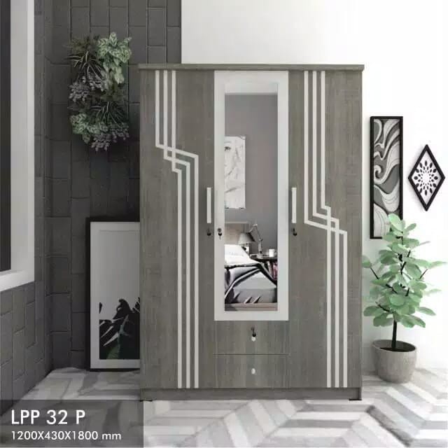 Lemari pakaian baju 3pintu / lemari pakaian ROMARO / Lemari pakaian 3pintu , Lemari pakaian murah
