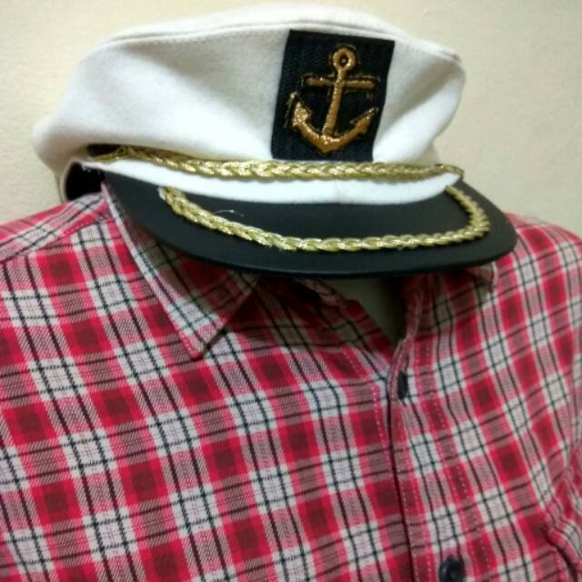 Topi Kapten Popeye Pelaut Jangkar