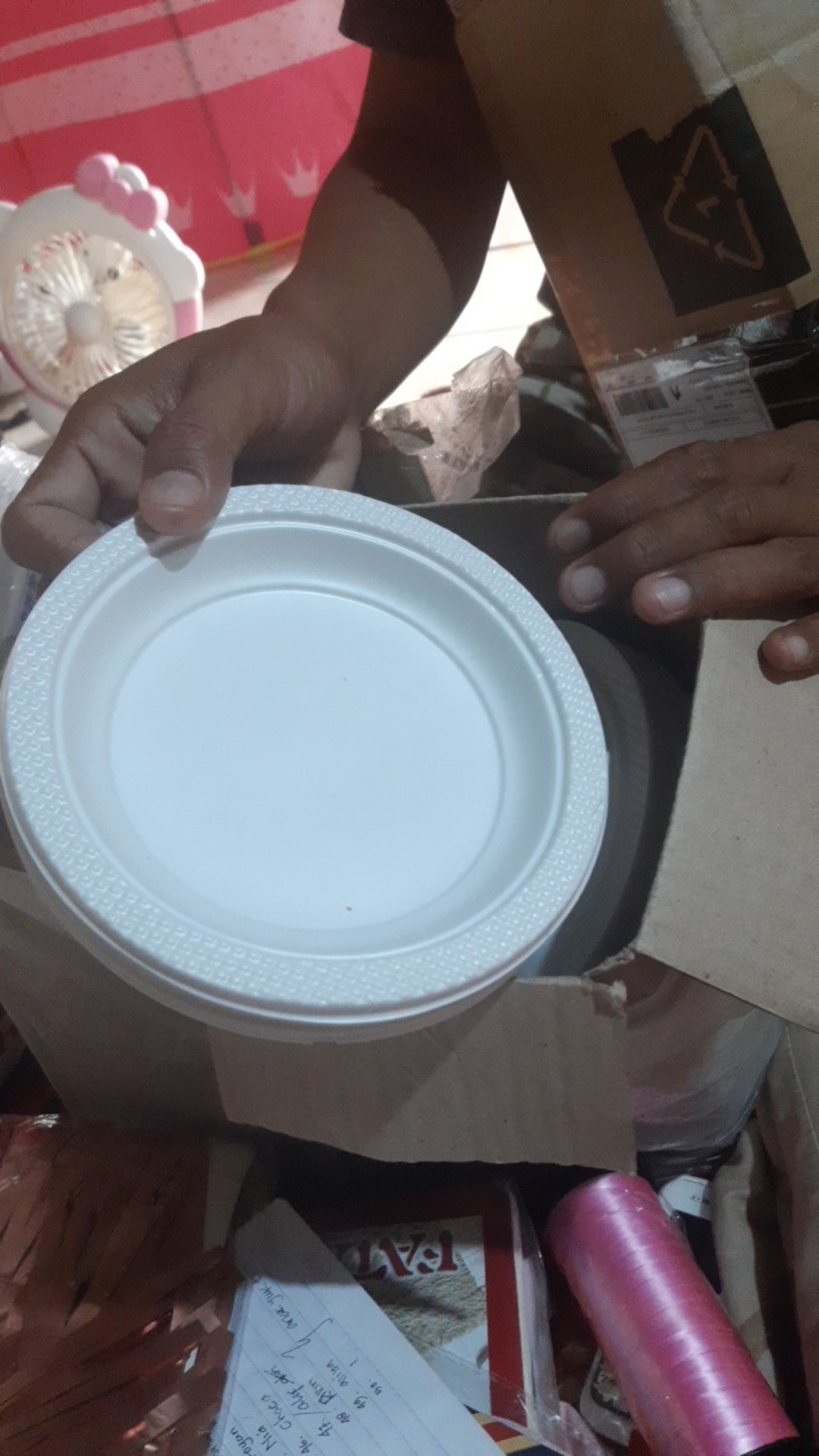 Mangkok Plastik 50pcs Uk 6 Sedang M Party Kue Makan Disposable Murah M6 Mangkuk Sekali Pakai