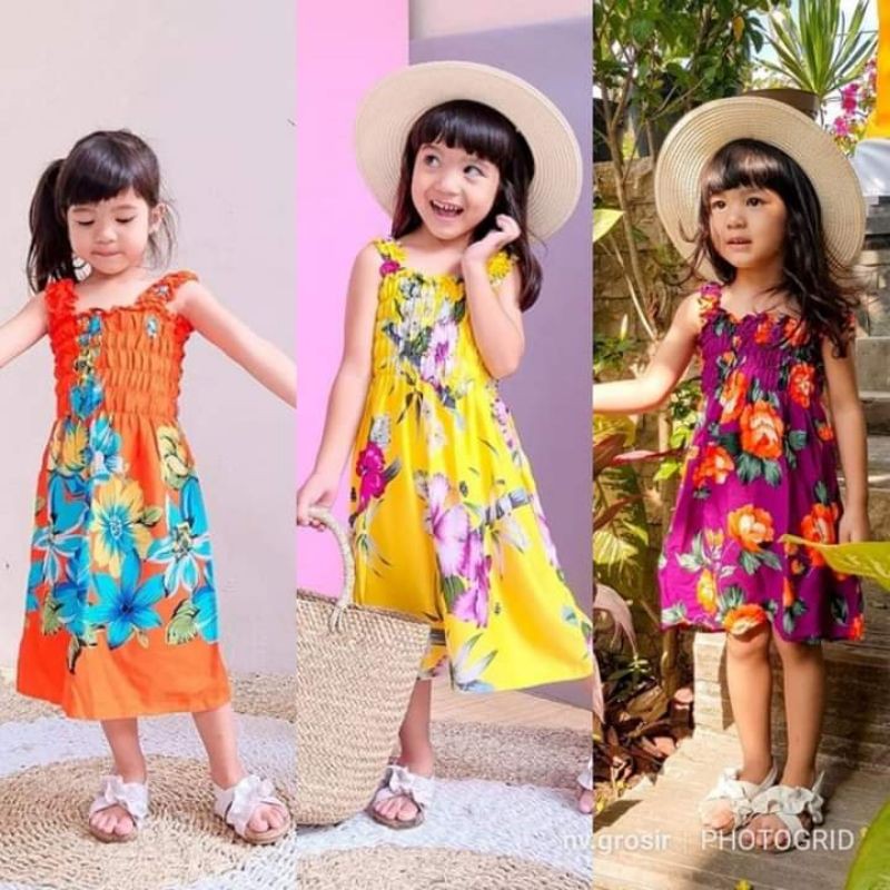 BAJU ANAK DRESS / ATASAN KERUT ( DASTER KERUT UMUR 1 - 3 TAHUN DAN 4 - 6 TAHUN )