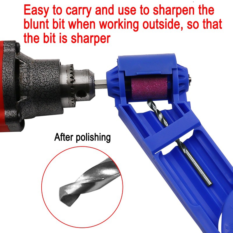 Alat Asah Mata Bor Corundum Wheel Bit Sharpener Titanium Drill Grinding - ANG-0569 - 7ROT2KBL Blue