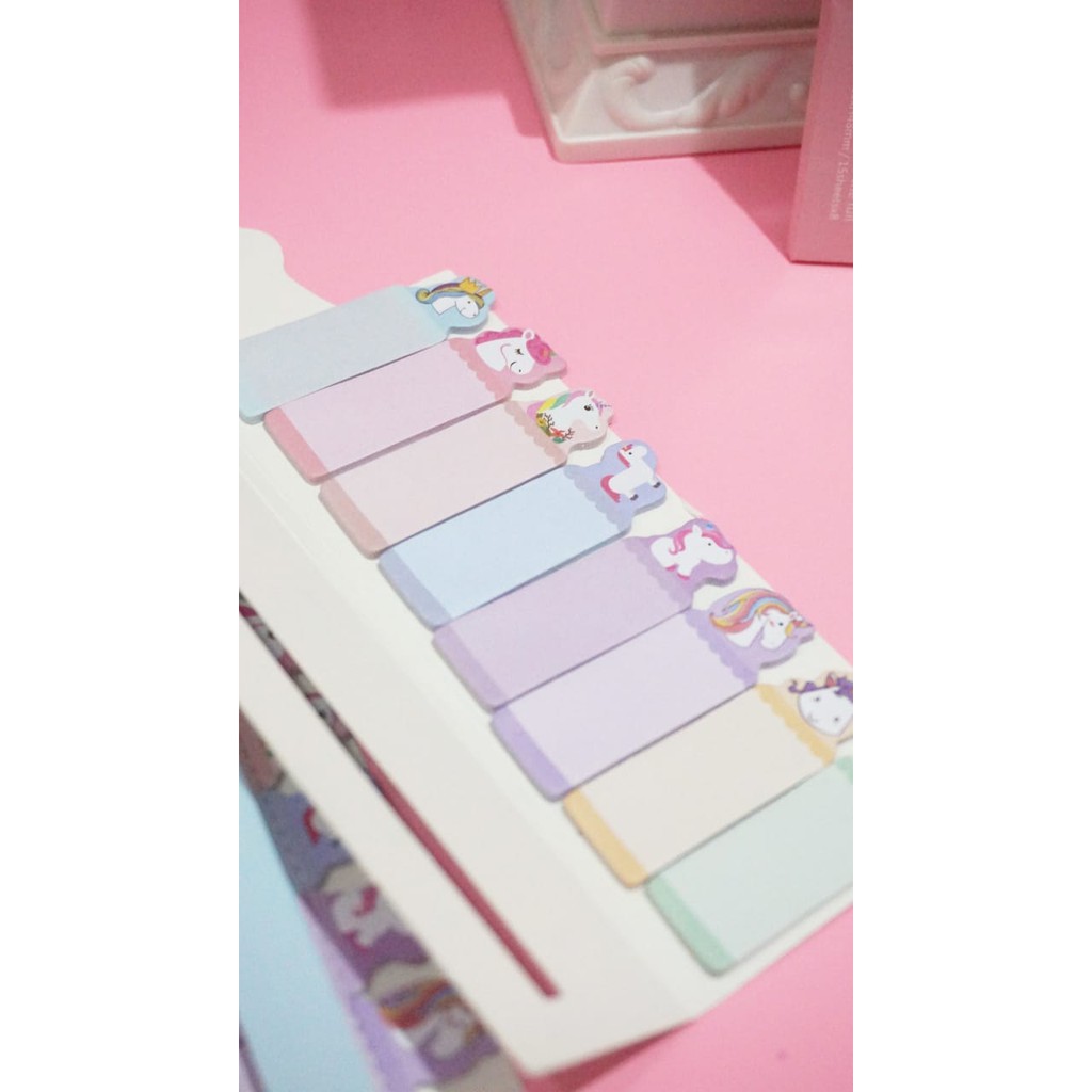 STICKY NOTES POST IT STICKER PEMBATAS BENTUK UNICORN KUDA PONY LUCU ALAT TULIS UNIK MURAH READY COD-2