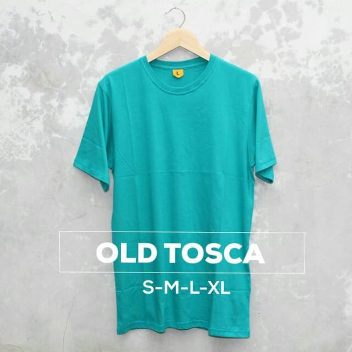  KAOS  POLOS COTTON COMBED 30s WARNA  TOSCA  HIJAU  TOSCA  Size 