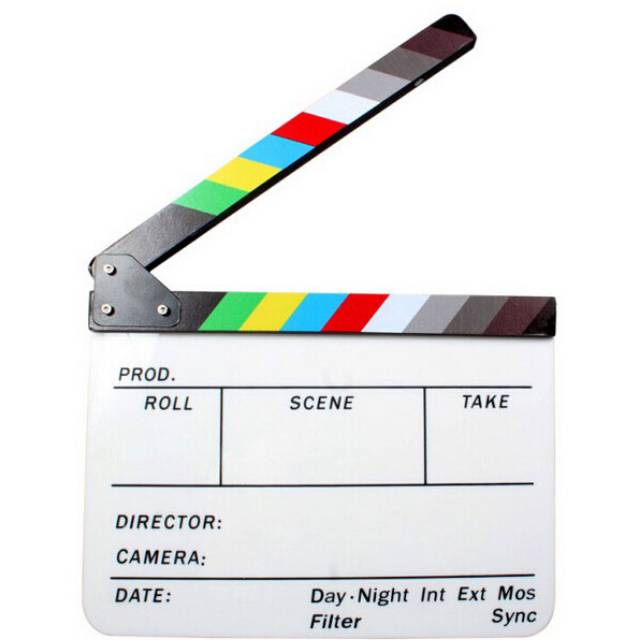 

Profesional Clapper Board Colorful Acrylic