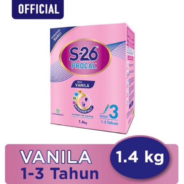 S-26 Procal Tahap 3 Rasa Vanila 1.4 Kg / Susu Formula