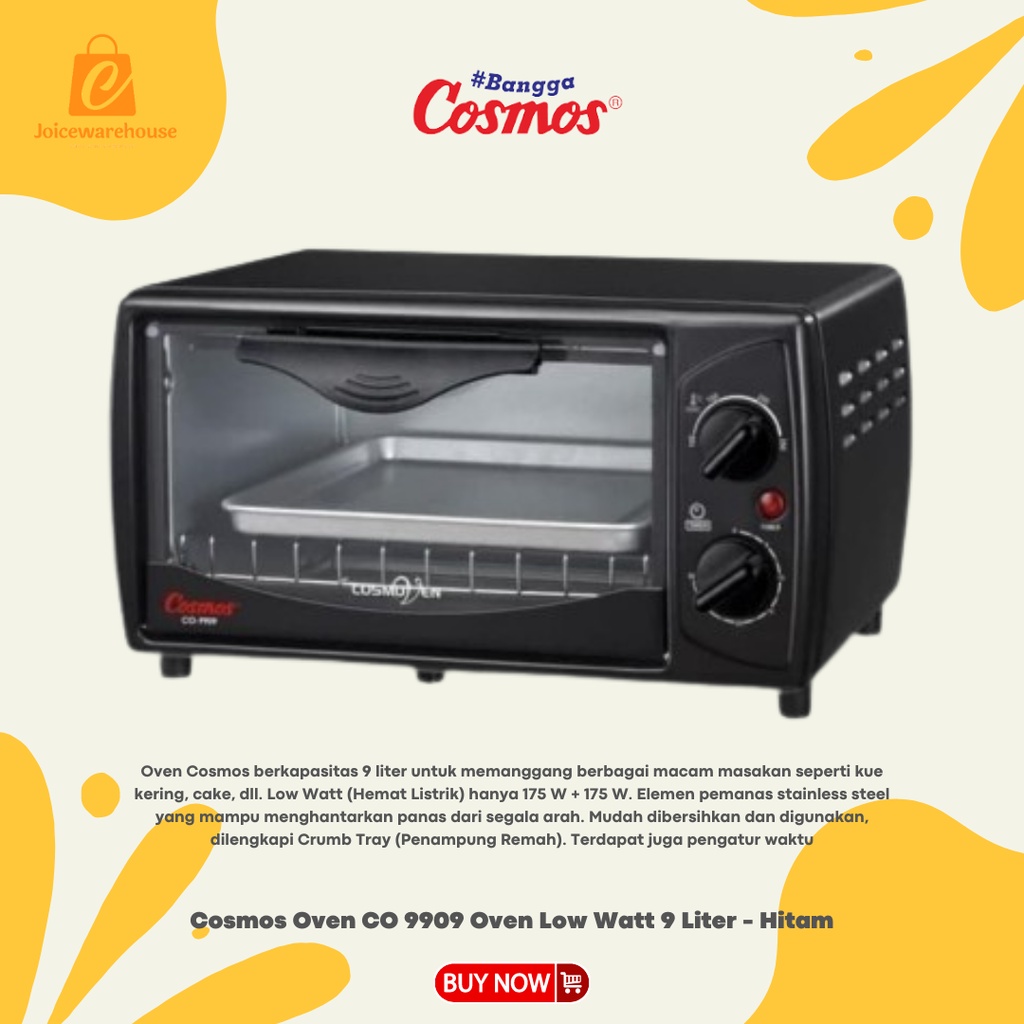Cosmos Oven CO 9909 Oven Low Watt 9 Liter