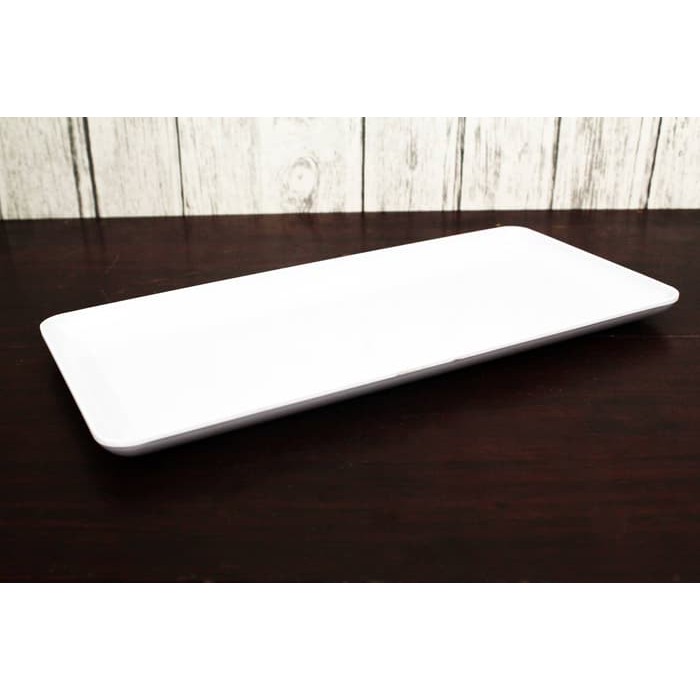 Piring Saji Besar Baki Panjang Melamine Serving Plate Makan Melamin - Putih