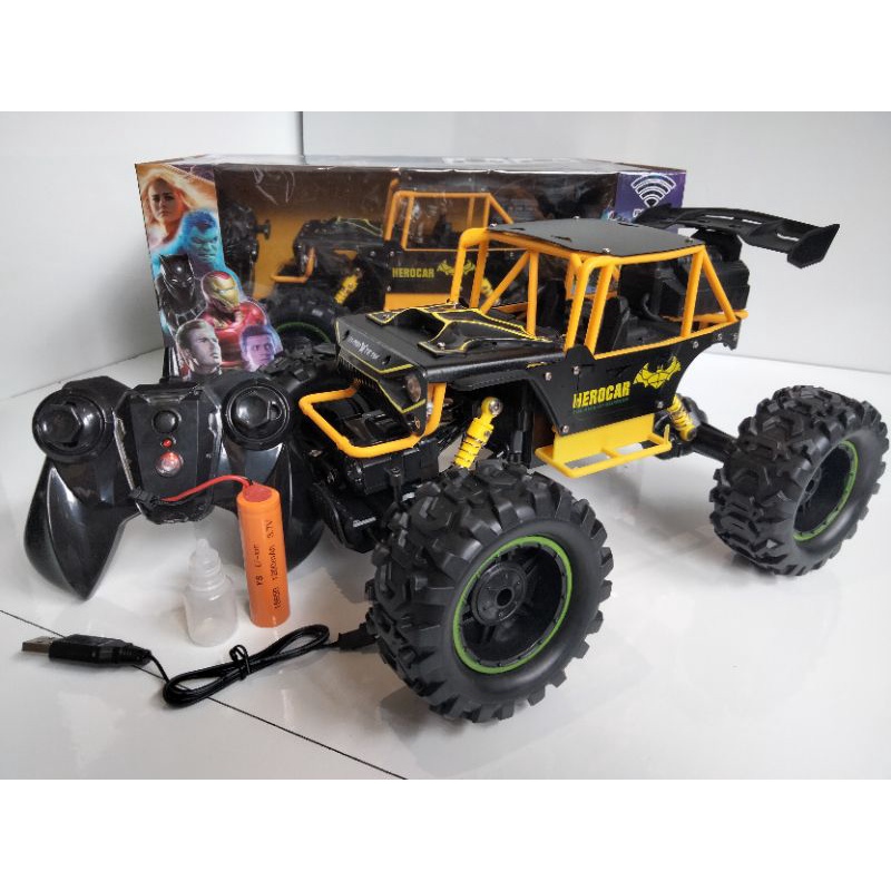 HERO CAR 1:14 RC Spray Asap Mobil Remote Control Rock Crawler Besar Body Alloy 4x4 2.4 GHz Spray Effects